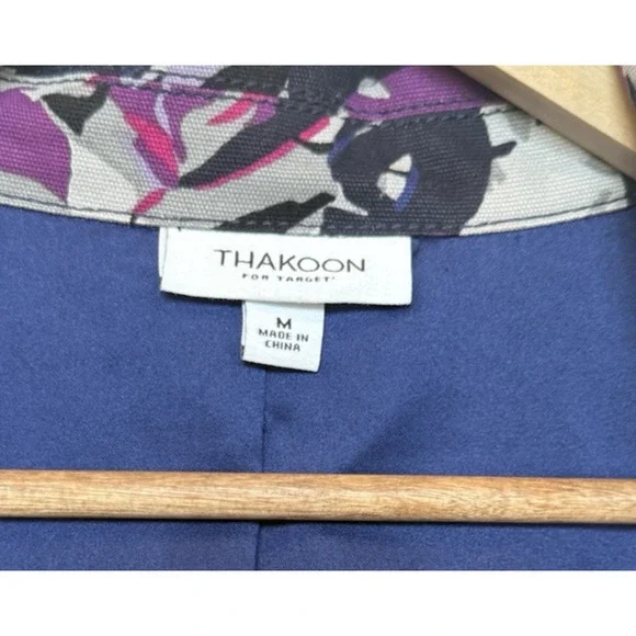 Thakoon Womens Midi Floral Trench Rain Coat Size M Bloomcore Art To Wear Abstrac - Picture 10 of 14